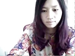Chinese girl stripping down on webcam