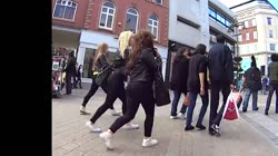 Three teens in leggings